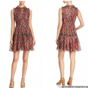 Kate Spade Black Multi Gold Metallic Medallion Print Print Dress Size 4